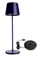 Na stůl - IMPR 620197 Deko-Light nabíjecí svítidlo - sada Canis modrá + nabíjecí základna - LIGHT IMPRESSIONS