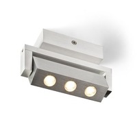 Bodová - RED R10177 //  Nástěnné svítidlo TICO III náklopná hliník 230V/350mA LED 3x1W, 3000K, 240lm - RED - DESIGN RENDL