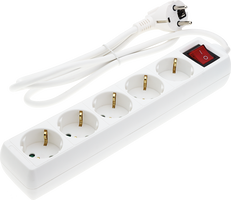 Zásuvky a adaptéry - 5 zásuvek + tlačítko ON/OFF