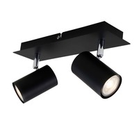 Bodová - BRILO 2857-025 Bodové svítidlo 29 cm 2xGU10 40W černá - BRILO