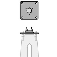 Příslušenství - SLC SLC1424 Základna pro svítidlo Faro/Obelix CPro C160 Bollard černá - TLG
