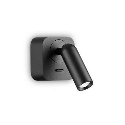 Bodová - ILUX 260655 LED Nástěnné bodové svítidlo Ideal Lux BEAN SQUARE AP NERO 260655 3,5W 220lm 3000K IP20 6,5cm hranaté černé - IDEALLUX - foto 1