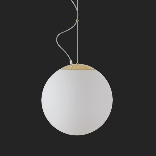 Nouzové osvětlení - OS ADR72589 ADRIA L3 HP závěsné skleněné svítidlo mosaz leštěná / bílá IP40 4000 K 52W LED nouzové kombinované 3 h (původní kód OS 72589) - OSMONT - foto 1