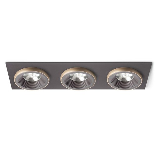 Hranatá - RED R13262 SHARM SQ III zápustná hnědá/perleťová zlatá 230V LED 3x10W 24° 3000K - RED - DESIGN RENDL - foto 1