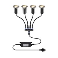 Zapuštěná - LA 1008841 TRAIL-LITE® 60 sada 4 svítidel do země, 3000 K, IP67, kulatá, nerezová ocel / hliník - BIG WHITE (SLV)