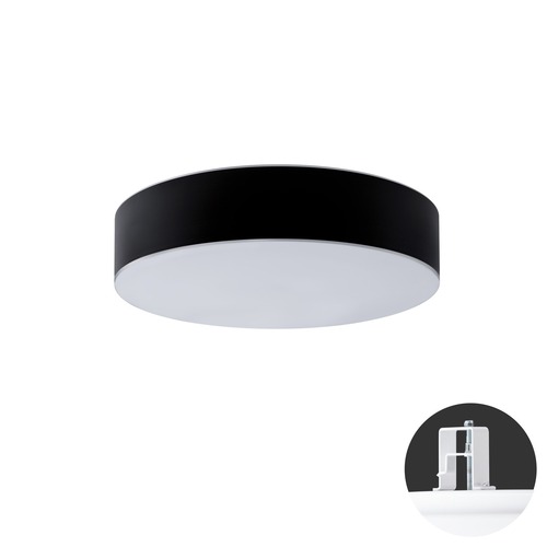 Koupelnová - OS ERI52181 ERIS CV4 stropní/nástěnné skleněné polovestavné svítidlo bílá / černá IP44 3x25W E27 - OSMONT - foto 1
