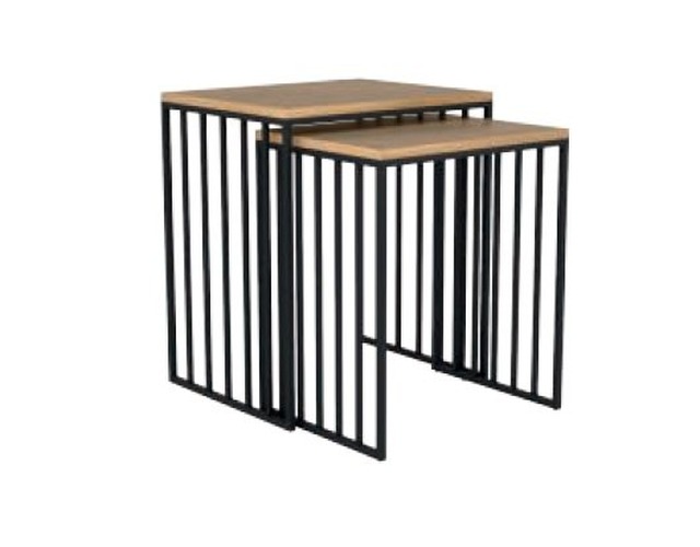 Ostatní - EG 424143 Stůl TOZAWA 2 ks dřevo / černá matná - LIVING - foto 1