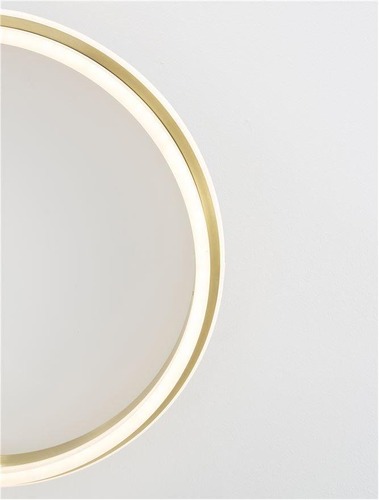 Kruhová - NV 9212914 Stropní svítidlo WILLOW zlatá ocel a akryl D60x6cm LED 60W - NOVA LUCE - foto 1