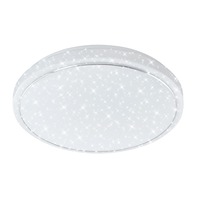 Kruhová - BRILO 3334-016 LED stropní svítidlo hvězdné nebe, pr. 38,5 cm, 18 W, bílé - BRILO