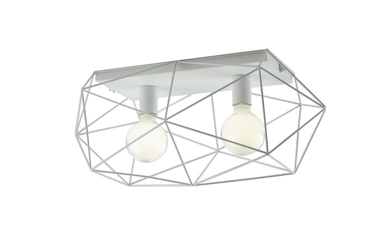Dekorativní - FAN I-ABRAXAS-PL2 BCO Stropní svítidlo Abraxas, bílé, 2 x E27, 60 x 30 x 26,5 cm - FANEUROPE - foto 1