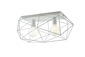 Dekorativní - FAN I-ABRAXAS-PL2 BCO Stropní svítidlo Abraxas, bílé, 2 x E27, 60 x 30 x 26,5 cm - FANEUROPE