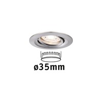 Koupelnová - P 94294 LED vestavné svítidlo Nova mini výklopné 1x4W 2.700K kov kartáčovaný 230V - PAULMANN