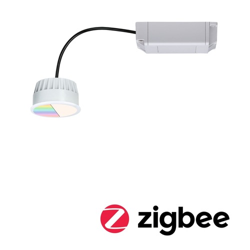 LED moduly - P 93075 LED Modul vestavné svítidlo Smart Home Zigbee RGBW Coin kruhové 50mm Coin 5,2W 230V RGBW satén - PAULMANN - foto 1