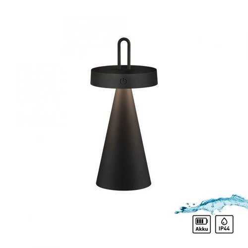 Na stůl - LD 19302-18 ALWA LED stolní lampa na baterie černá stmívatelné dotykem IP44 vnitřní i venkovní 2700K - JUST LIGHT - foto 1