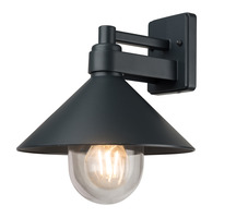 LED zahradní světla - Nástěnná lampa hliníková IP44 1x27 ČERNÁ TLO