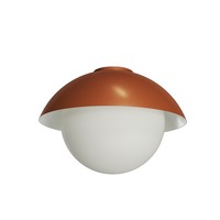 Kruhová - OS LUK40011 LUKIDA 3 stropní/nástěnné skleněné svítidlo terakota / bílá IP65 40W E27 - OSMONT