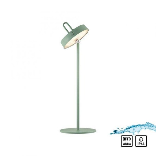 Na stůl - LD 19310-43 AMAG LED stolní lampa zelená na baterie dotykový stmívač ochrana proti stříkající vodě USB 2700K - JUST LIGHT - foto 1