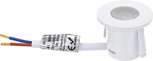 Vestavěný - LED skříňka Light - 1W Round - White Body