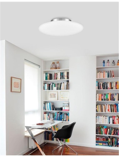 Kruhová - NV 620442 Stropní svítidlo PRESSIONE opálové sklo a chromovaný kov E27 3x12W - NOVA LUCE - foto 1