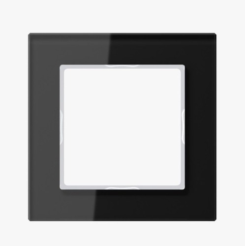 Vypínače a zásuvky - JU AC581GLSW Rámeček sklo černý AC 581 GL SW - JUNG - foto 1