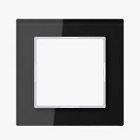 Vypínače a zásuvky - JU AC581GLSW Rámeček sklo černý AC 581 GL SW - JUNG