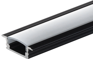 LED páskové profily - Hliníkový profil pro LED pásek Black L=2