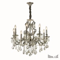Dekorativní - ILUX 044934 Závěsné svítidlo Ideal Lux Gioconda SP8 argento 044934 - IDEALLUX