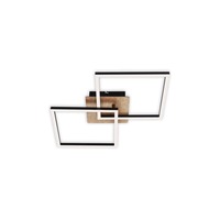 Hranatá - BRILO 3210-014 LED stropní svítidlo, 62 cm, 24 W, černá - BRILO