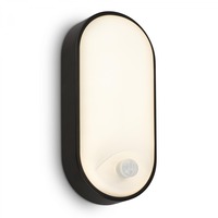 Nástěnná - BRILO 3830015 Ruch LED venkovní nástěnné svítidlo, pohybové čidlo, IP65, černá - BRILO