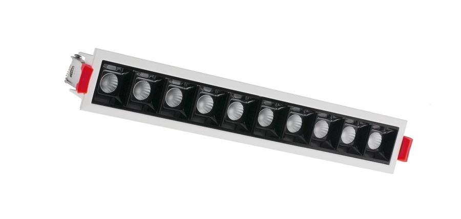 Hranatá - CEN MNI-204540 MINIMAL Recessed linear LED 20W 4000K 1600lm CRI95 45d MOUNTING CLIP - CENTURY - foto 1