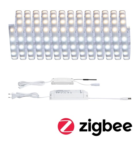 Pracovní osvětlení - P 78873 MaxLED 500 LED Strip Smart Home Zigbee měnitelná bílá s krytím základní sada 5m IP44 26W 60LEDs/m měnitelná bílá 50VA - PAULMANN - foto 1