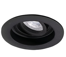 Kruhová - CEN KLRXL-NE KLAK ROUND XL vestavné nastavitelné svítidlo GU10 černá - CENTURY