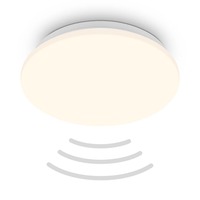 Kruhová - BRILO 3959016 BRILONER Ugo stropní svítidlo pr.27 cm - 13W, 1300lm, LED, teplá bílá, pohybové čidlo, bílé 3959016