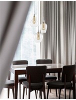 Vícečetná - NV 1500202803 AKCE - Závěsné svítidlo FILO chromovaný hliník čiré sklo a zlatý rám G9 3x5W bez žárovky - NOVA LUCE