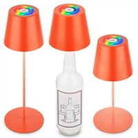 Stolní lampy dekorační - BRILO 7510012 Calida stolní lampička - 2,5W, 200lm, nabíjecí, LED, stmívatelné, RGBW, uchycení na láhev, oranžová - BRILO