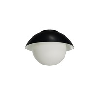 Kruhová - OS LUK60502 LUKIDA 2 stropní/nástěnné skleněné svítidlo černá / bílá IP65 4000 K 20W LED - OSMONT