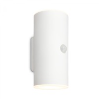 Nástěnná - BRI 3787016 Lima LED venkovní nástěnné svítidlo, pohybové čidlo, soumrakový senzor, nabíjecí, bílé - BRILONER