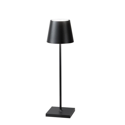 Na stůl - FAN LED-DRINK-NER Nabíjecí venkovní stolní svítidlo DRINK černá, kov, LED 2,2 W, 190 lm, 3000 K, stmívatelné, IP54, 36 x 11 x 11 cm - FANEUROPE - foto 1
