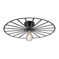 Dekorativní - LD 15636-18 SPIKE LED stropní svítidlo 50x50 matná černá barva kruhové s laťovým designem - LEUCHTEN DIREKT / JUST LIGHT