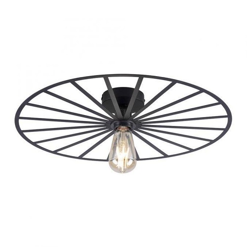 Dekorativní - LD 15636-18 SPIKE LED stropní svítidlo 50x50 matná černá barva kruhové s laťovým designem - LEUCHTEN DIREKT / JUST LIGHT - foto 1