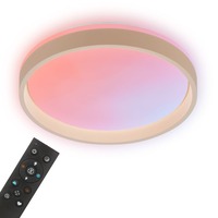 Kruhová - BRI 4097011 Stropní svítidlo AURIE LED AuraGlow béžové 25W 2700lm + dálkové ovládání - BRILONER