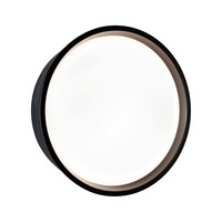 Nástěnná - P 94696 LED venkovní nástěnné svítidlo Platomo IP44 kruhové 180mm 3000K 14,5W 230V černá umělá hmota - PAULMANN