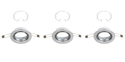 Kruhová - BRI 7110-039 3ks sada vestavné svítidlo, pr. 8,6 cm, hliník - BRILONER