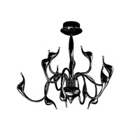 Dekorativní - AZZ AZ1017 Závěsné svítidlo Azzardo Snake pendant black AZ1017 G4 12x20W 12V IP20 75cm černé - AZZARDO