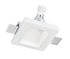 Hranatá - FAN INC-GHOST-Q1D Zápustné svítidlo Ghost, bílá, 1 x GU10, 12 x 12 x 5,5 cm - FANEUROPE
