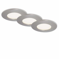 Kruhová - BRI 7282-032 3ks sada LED vestavné svítidlo, pr. 8,5 cm, 4,8 W, matný nikl - BRILONER