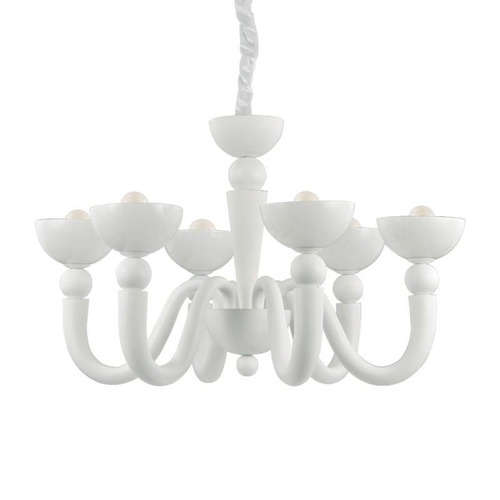 Dekorativní - ILUX 093994 Závěsné svítidlo Ideal Lux Bon Bon SP6 bianco 093994 bílé 80cm - IDEALLUX - foto 1