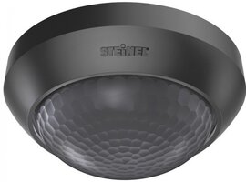 Na strop - STEIN 006525 Hlásič pohybu IS 360-3 černý IP54 - STEINEL