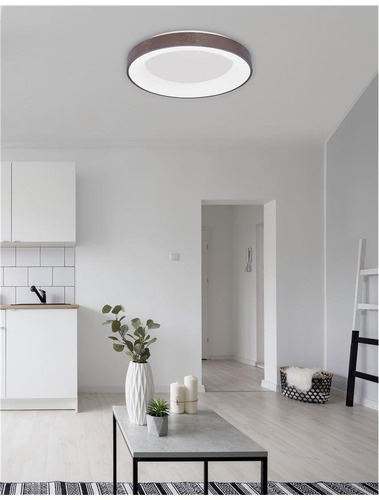 Kruhová - NV 9353855 Stropní svítidlo RANDO THIN broušený kávově hnědý hliník a akryl LED 50W 230V 3000K IP20 stmívatelné - NOVA LUCE - foto 1