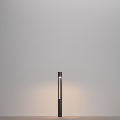 Sloupková - M O427FL-L12GF3K Venkovní sloupkové svítidlo Mill 3000K 12W teplá bílá 1000lm černý hliník IP65  - MAYTONI - foto 1